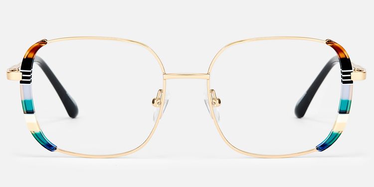 Milana-Earthy Bohemian Colorful Metal Glasses by Vooglam