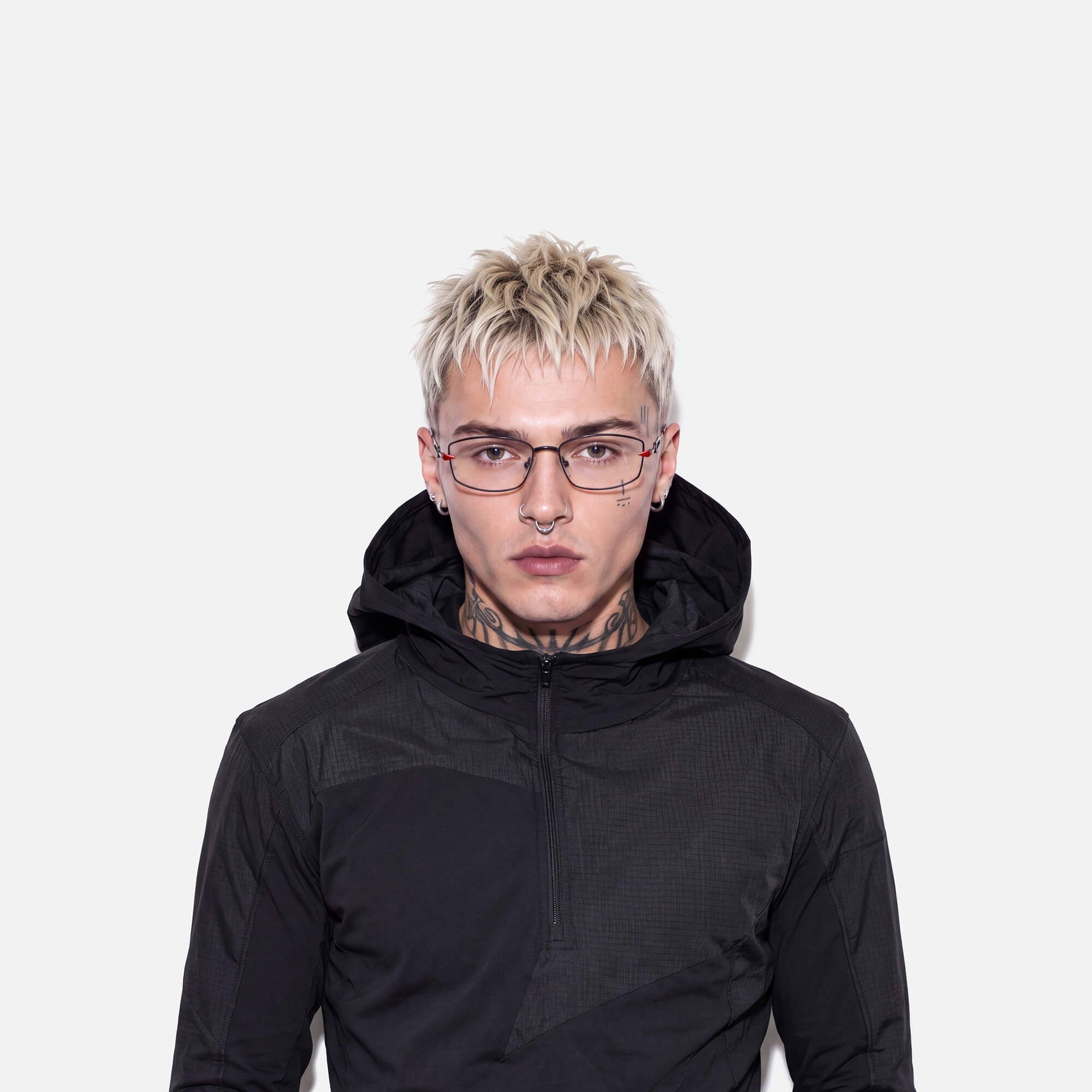 Bladework - Black Red Ultralight Safety Pin Frames by Vooglam - Lifestyle Look