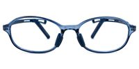 Ryleigh - Oval Blue Kids Eyeglasses | Vooglam Angle View
