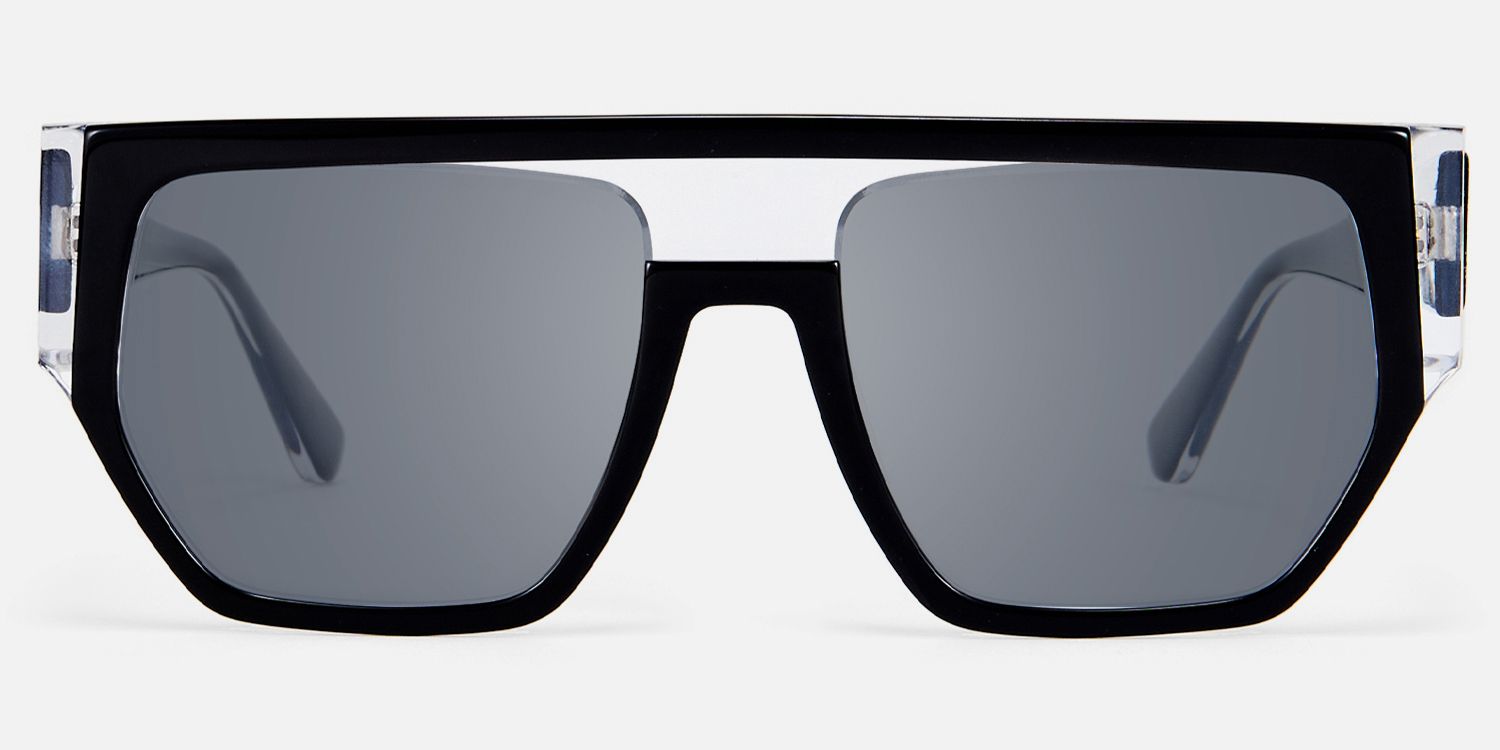 Inerney - Aviator Black Sunglasses | Vooglam Angle View