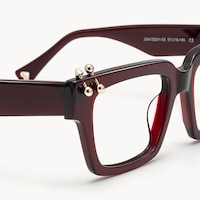 PIERCE - Square Red Eyeglasses - 5