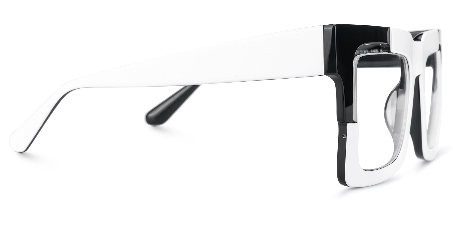 Eliora - Square White Eyeglasses | Vooglam 4