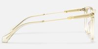 Bask - Square Yellow Eyeglasses | Vooglam Side View