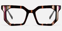 Abetzi - Rectangle Brown/Pattern Eyeglasses | Vooglam Angle View
