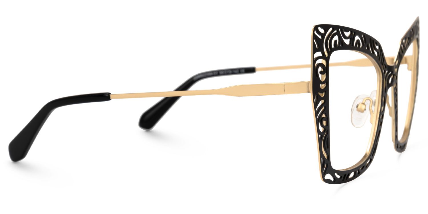 Darielle - Square Black Eyeglasses | Vooglam 4