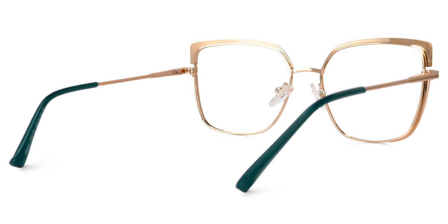 Deandre - Square Blue Eyeglasses | Vooglam Side View