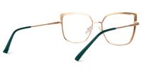 Deandre - Square Blue Eyeglasses | Vooglam Side View