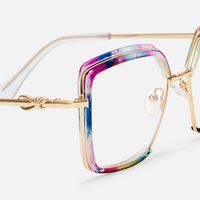 Fiorella - Square Multicolor Eyeglasses | Vooglam Design Details