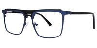 Dempster - Rectangle Blue Eyeglasses | Vooglam Front View