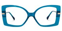 Elwilda - Butterfly Blue Eyeglasses | Vooglam Angle View