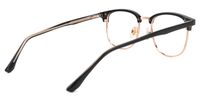 Farica - Browline Black/Gold Eyeglasses | Vooglam Side View
