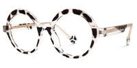 Baback - Round Animal Eyeglasses | Vooglam Front View