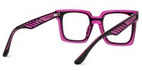 Fenicia - Square Black/Pink Eyeglasses | Vooglam Side View