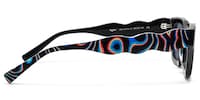 Wave - Rectangle Black Sunglasses - 3