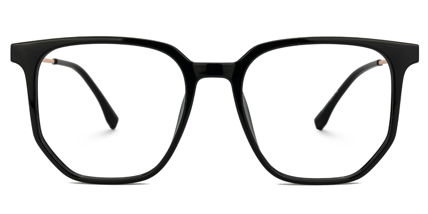 Faunus - Geometric Black Eyeglasses | Vooglam Angle View
