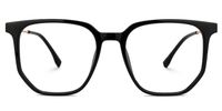 Faunus - Geometric Black Eyeglasses | Vooglam Angle View