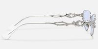 Spine - Silver Light Blue Tint Sunglasses | Vooglam Side View