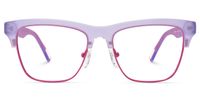 Polka - Square Purple Eyeglasses | Vooglam Angle View