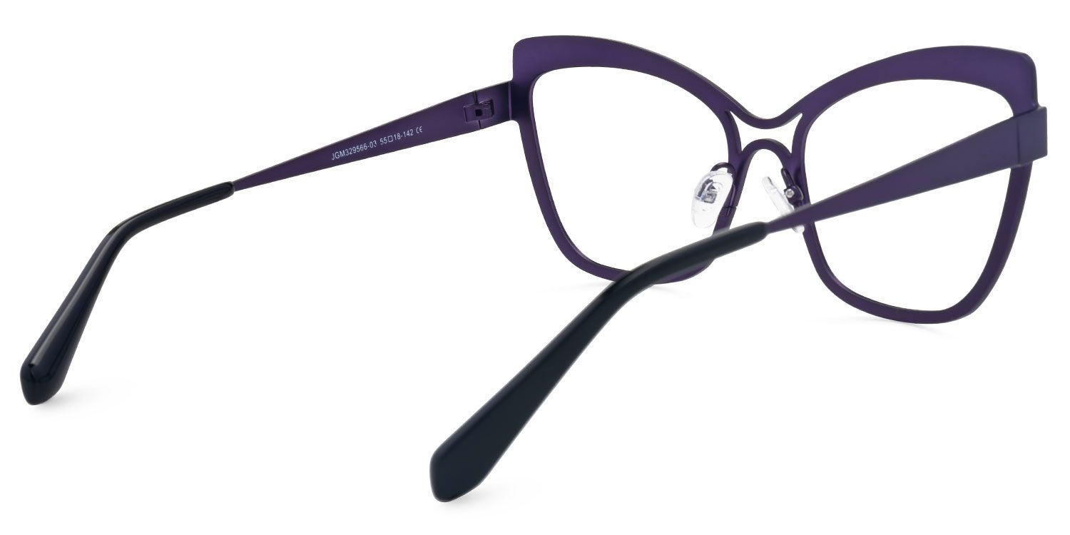 Eleuterio - Butterfly Purple Eyeglasses | Vooglam Side View