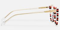 Boban - Round Black/Red Eyeglasses | Vooglam Side View