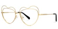 Fidelio - Heart Gold Eyeglasses | Vooglam Front View