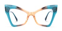 Izehar - Cat Eye Blue/Orange Eyeglasses - 1