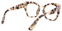 Paulina - Square Tortoise Eyeglasses | Vooglam Side View