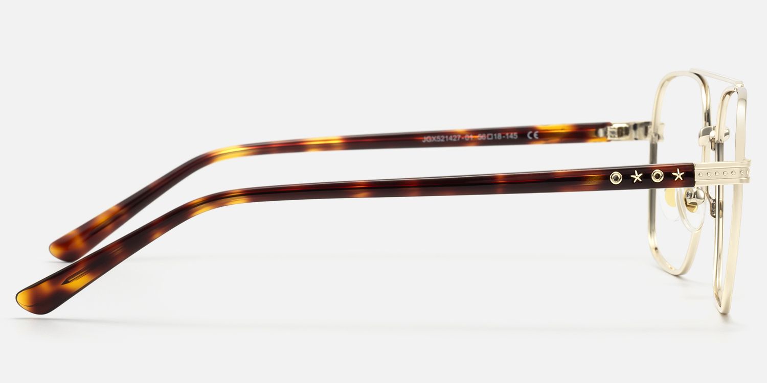 Kovar - Vintage Gold Double Bridge Aviator | Vooglam Side View