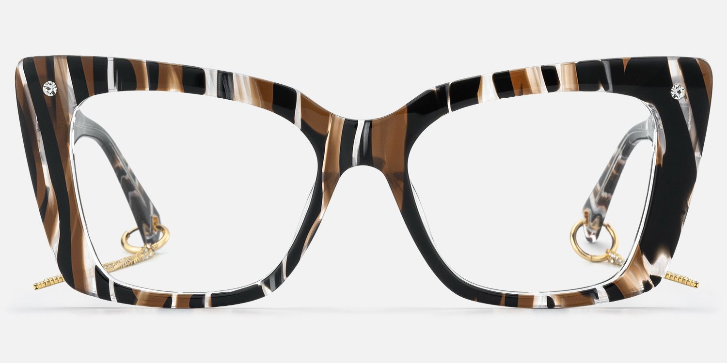 Rosa - Butterfly Pattern Eyeglasses | Vooglam Angle View