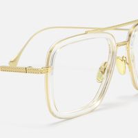 Alvira - Clear Aviator Glasses | Vooglam Design Details