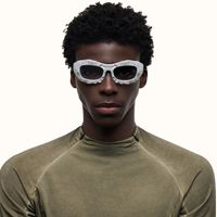 The Geologist - Gray Marble Sunglasses | Vooglam On Model 2