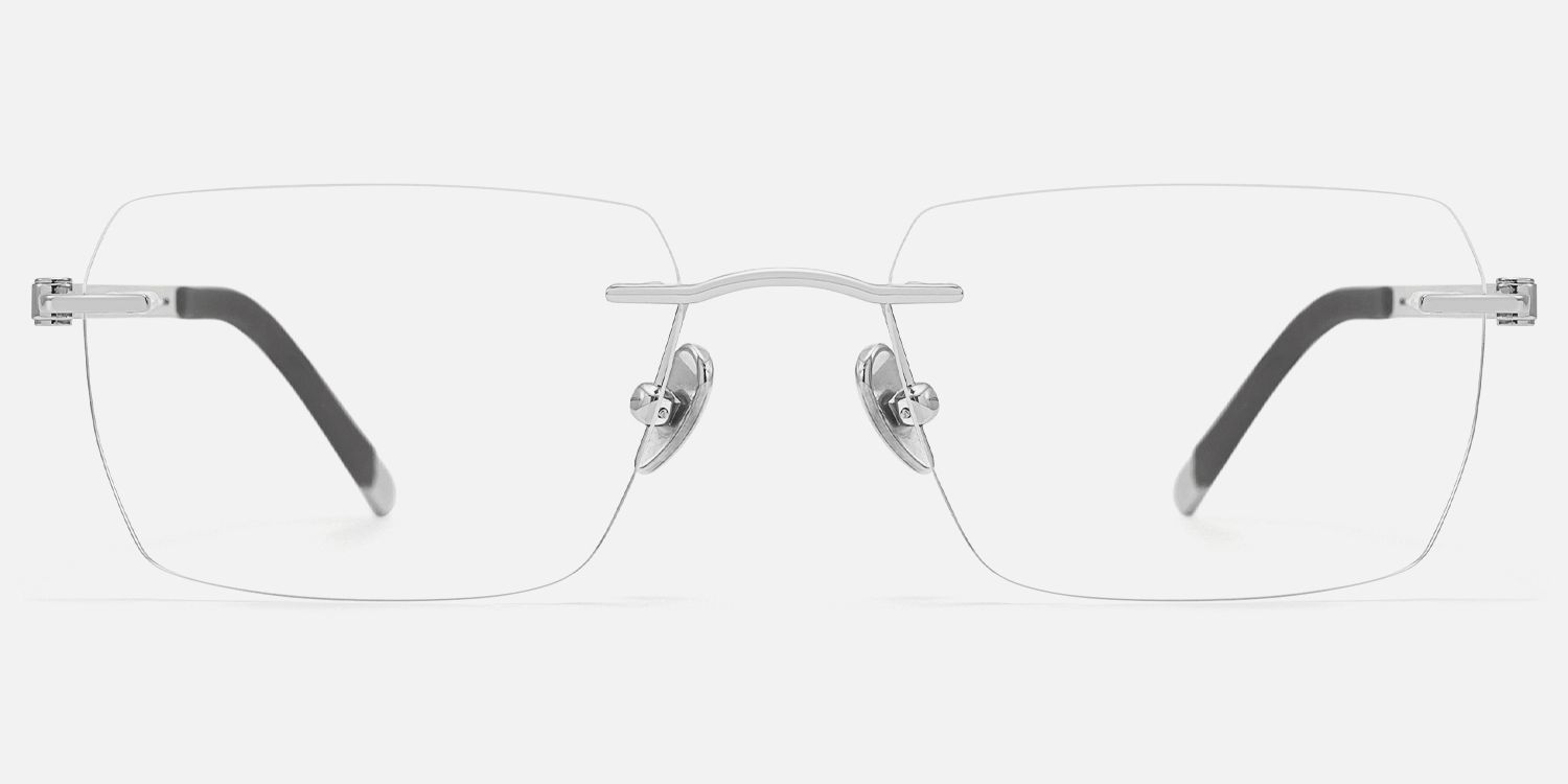 Glaze - Rectangle Silver Eyeglasses product detail 2