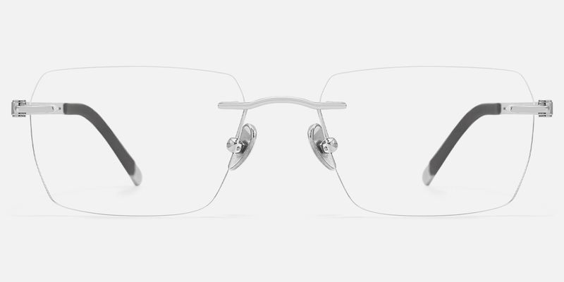 Glaze - Rectangle Silver Eyeglasses