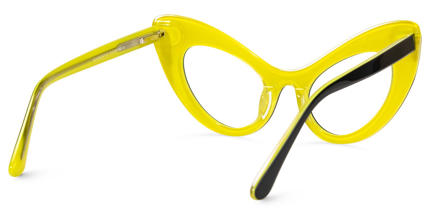 Danesha - Cat Eye Black Eyeglasses | Vooglam Side View