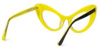 Danesha - Cat Eye Black Eyeglasses | Vooglam Side View