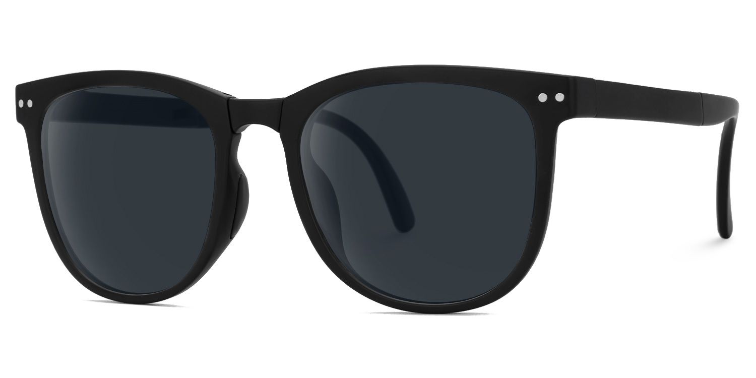 Jackopa - Square Black Sunglasses | Vooglam Front View