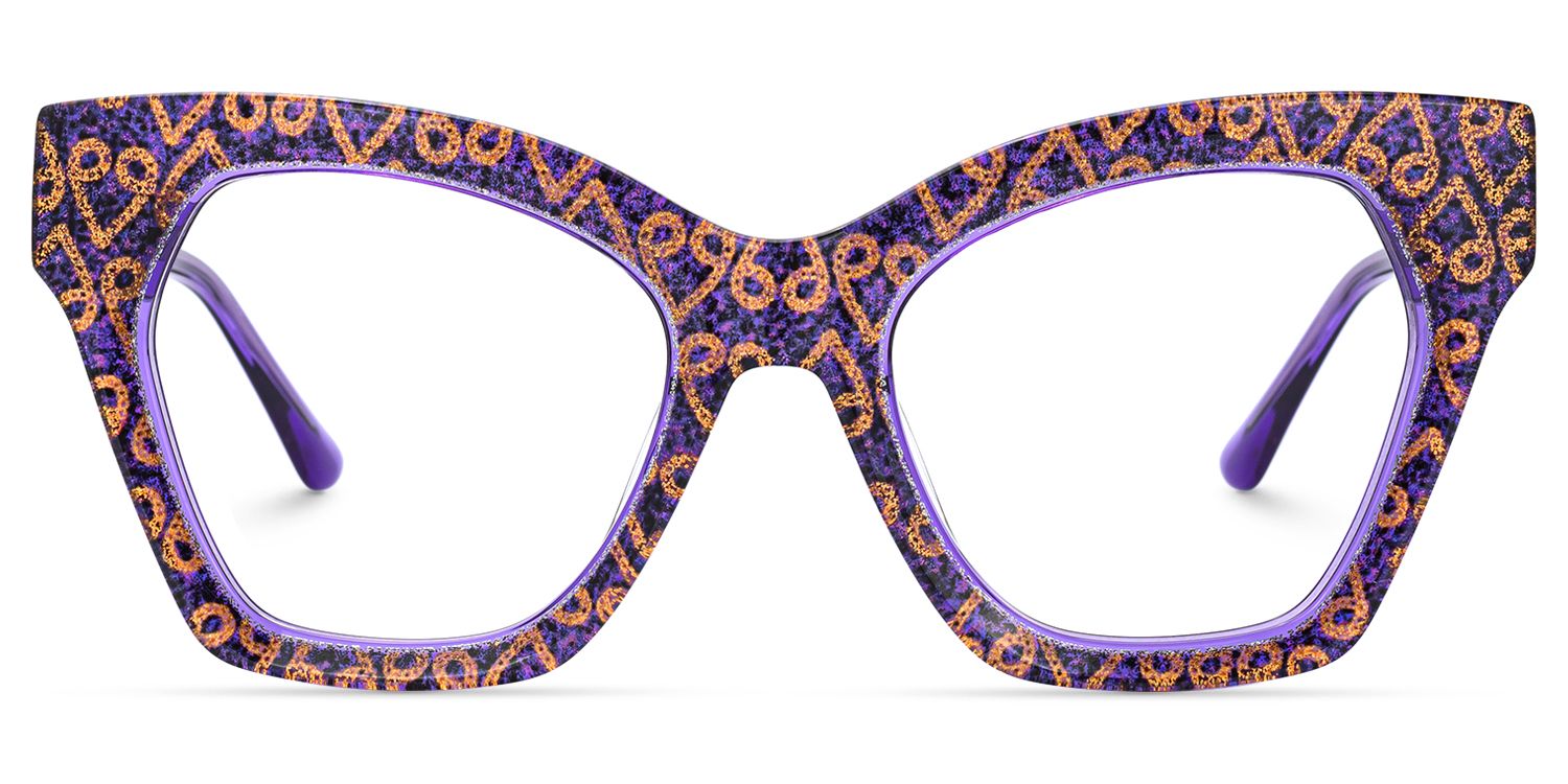 Stetson - Cat Eye Purple Eyeglasses | Vooglam Angle View