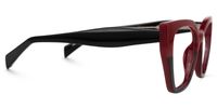 Desdra - Cat Eye Red/Black Two-tone Eyeglasses | Vooglam 