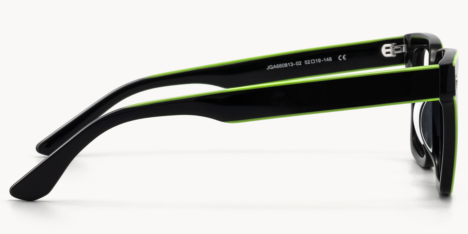 Fractal - Square Black Eyeglasses - 4