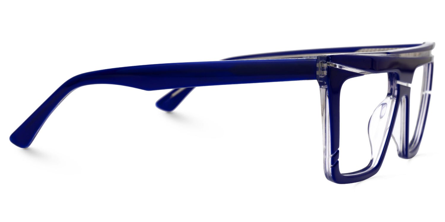 Daneil - Aviator Blue/Crystal Eyeglasses by Vooglam - Product View 4