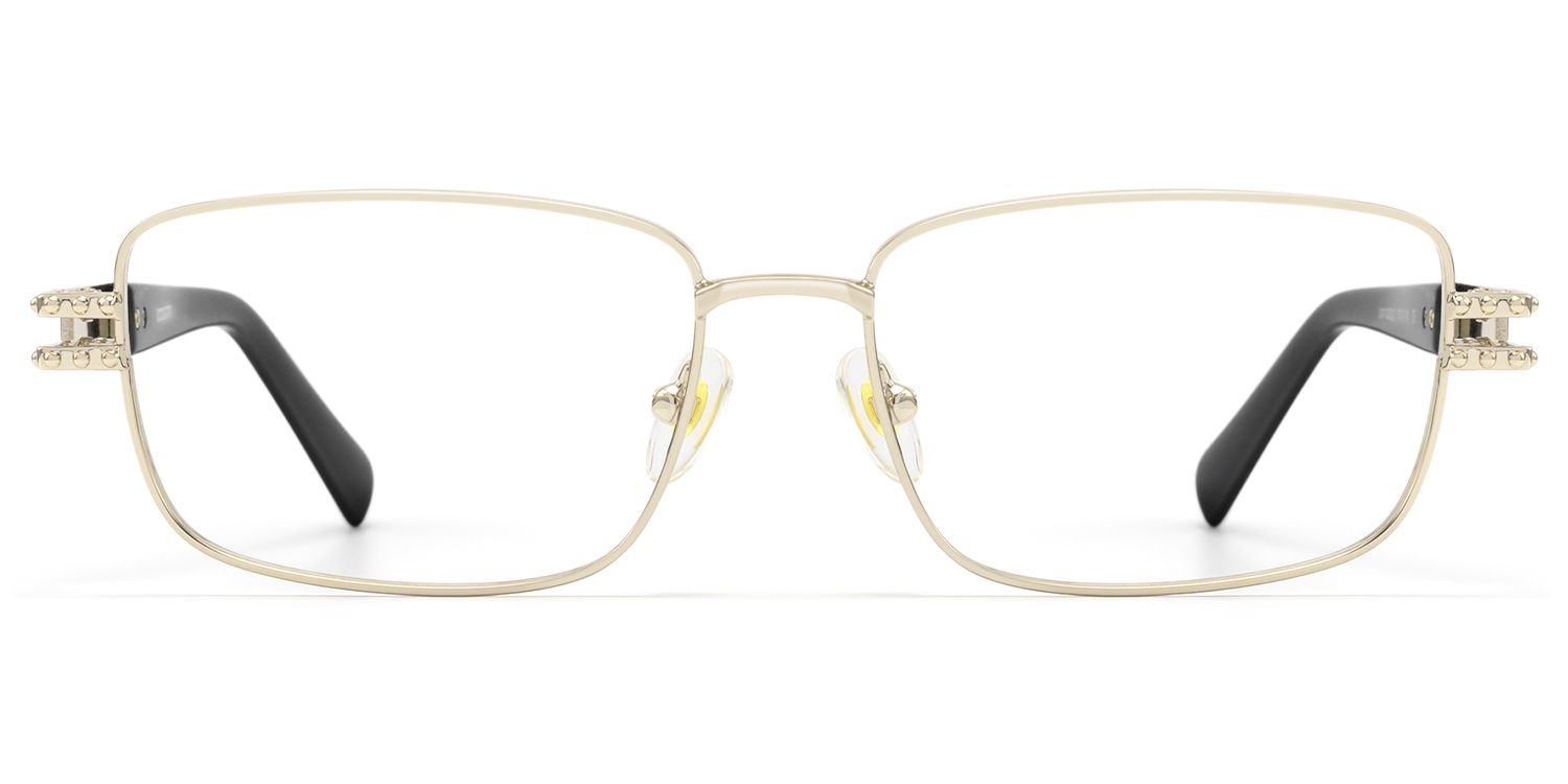 Veyra - Black & Gold Studded Glasses | Vooglam Product Details 1