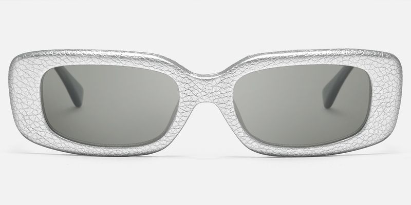 HideShades - Rectangle Silver Sunglasses