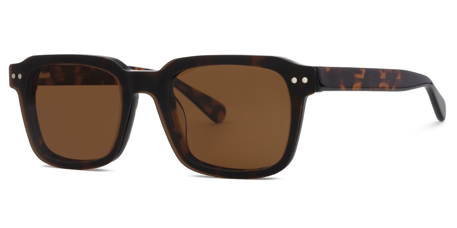 Nafisa - Rectangle Tortoise Sunglasses by Vooglam - Side View