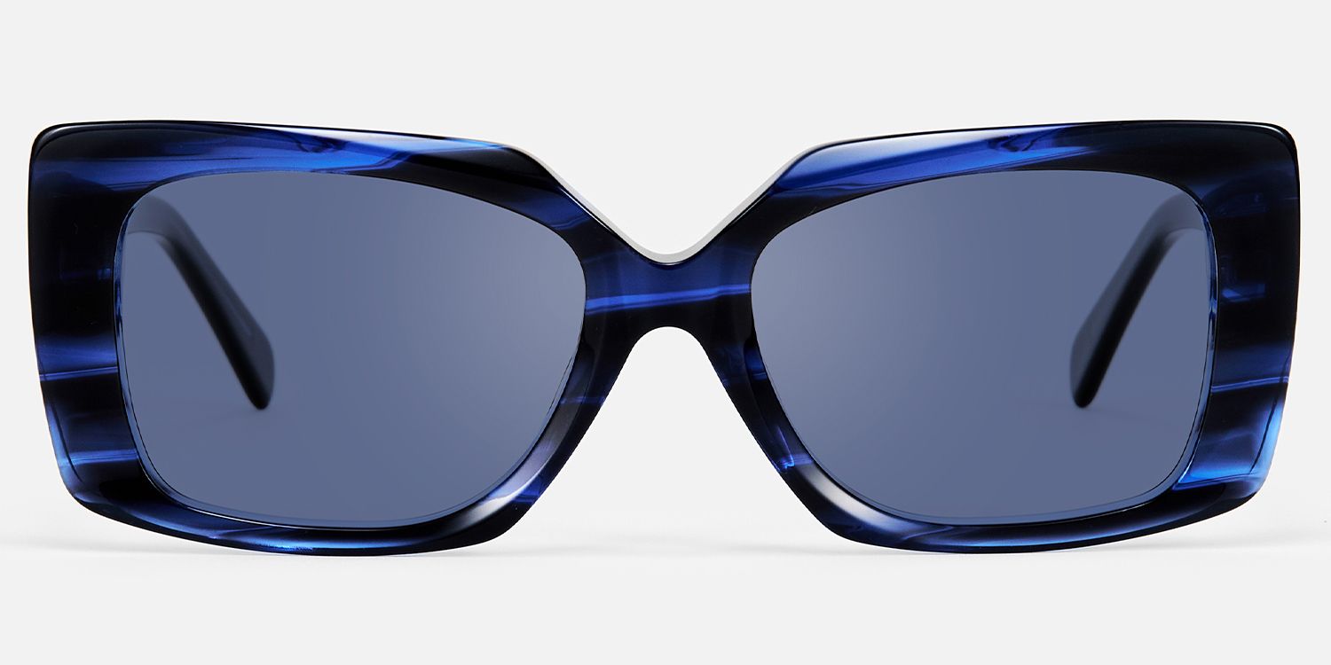 Stratus - Rectangle Blue Sunglasses product detail 2