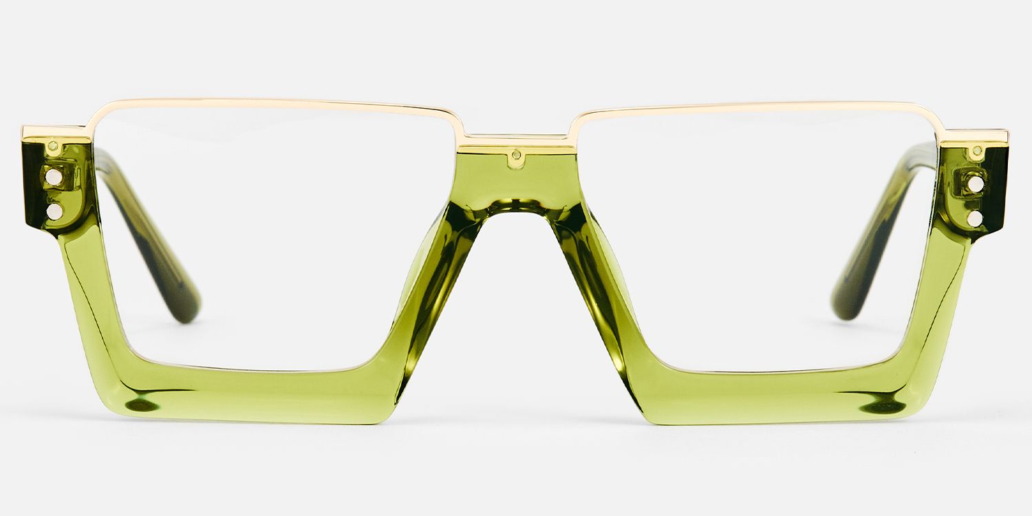 Dardhan - Rectangle Green Eyeglasses product detail 2