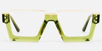 Dardhan - Rectangle Green Eyeglasses | Vooglam Angle View