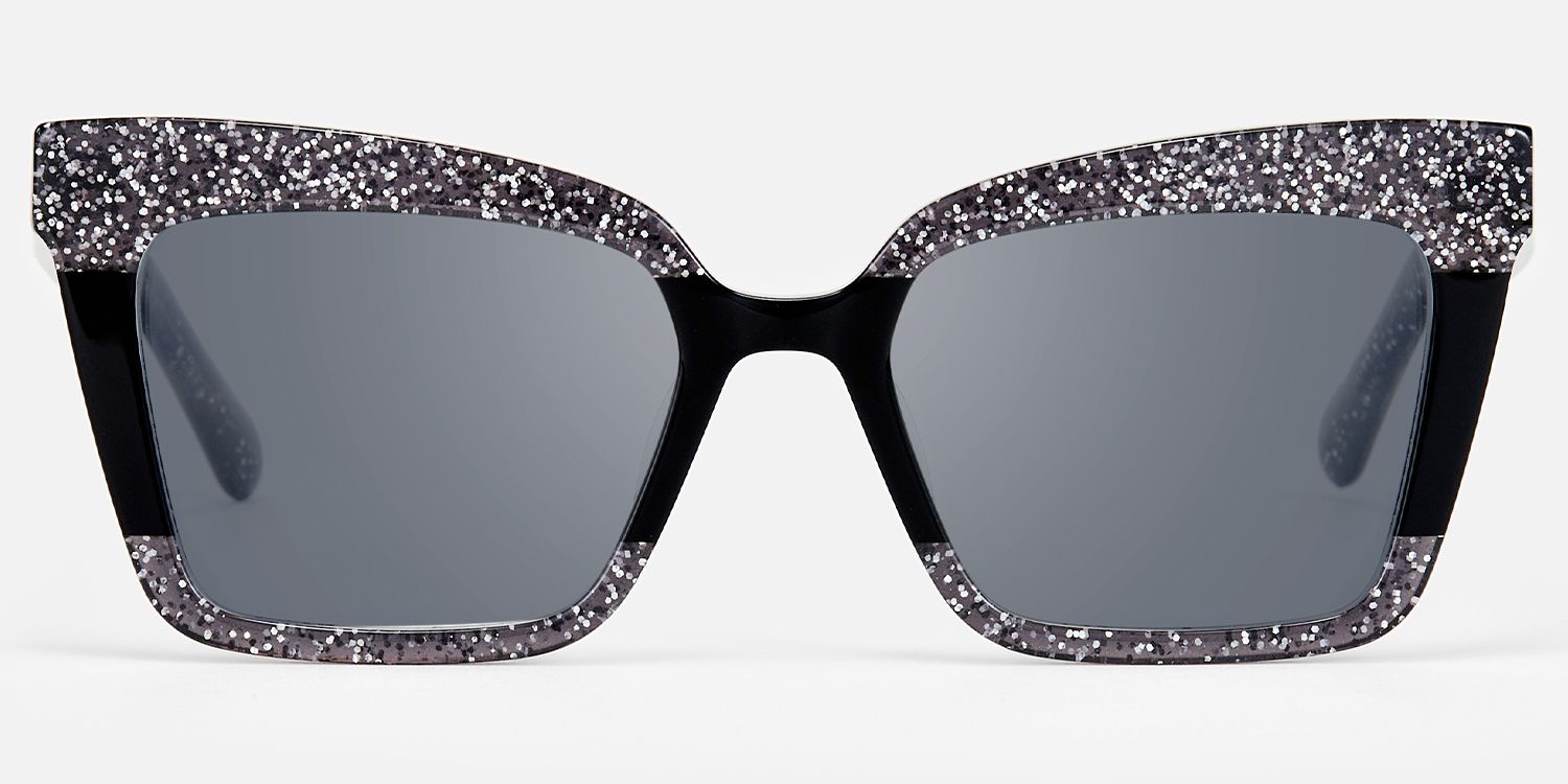 Galarza - Rectangle Black Sunglasses product detail 2