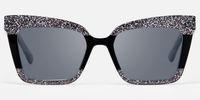 Galarza - Rectangle Black Sunglasses | Vooglam Angle View