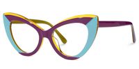 Darcie - Cat Eye Purple/Blue Eyeglasses Front View