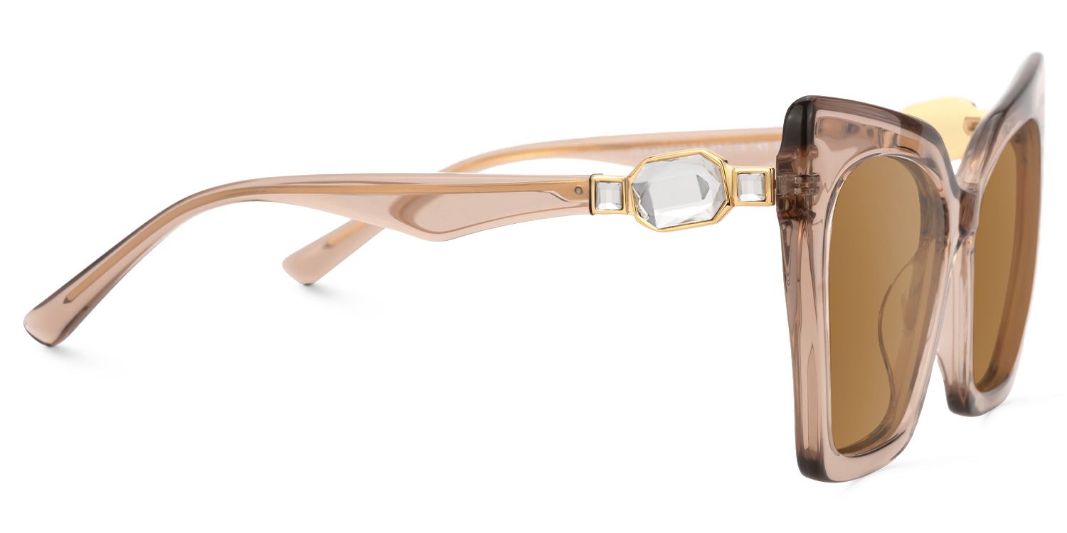 Feliciana - Cat Eye Champagne Sunglasses | Vooglam 4